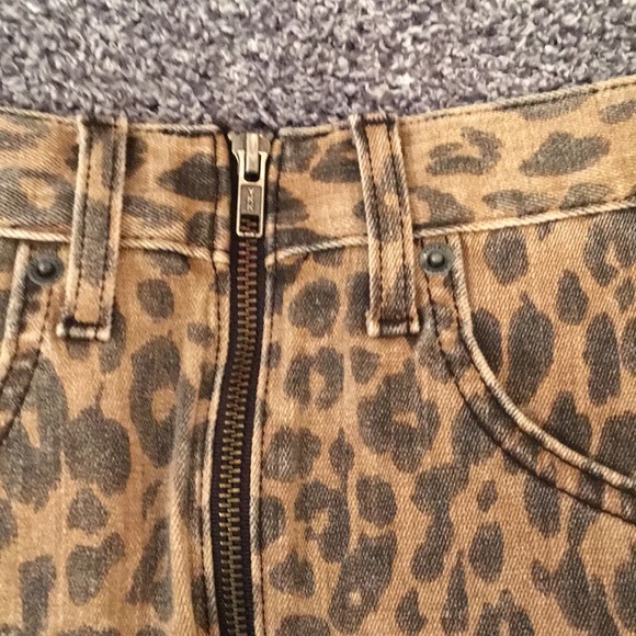 Current/Elliott Brown and Black Skater Mini Skirt - Picture 7 of 16